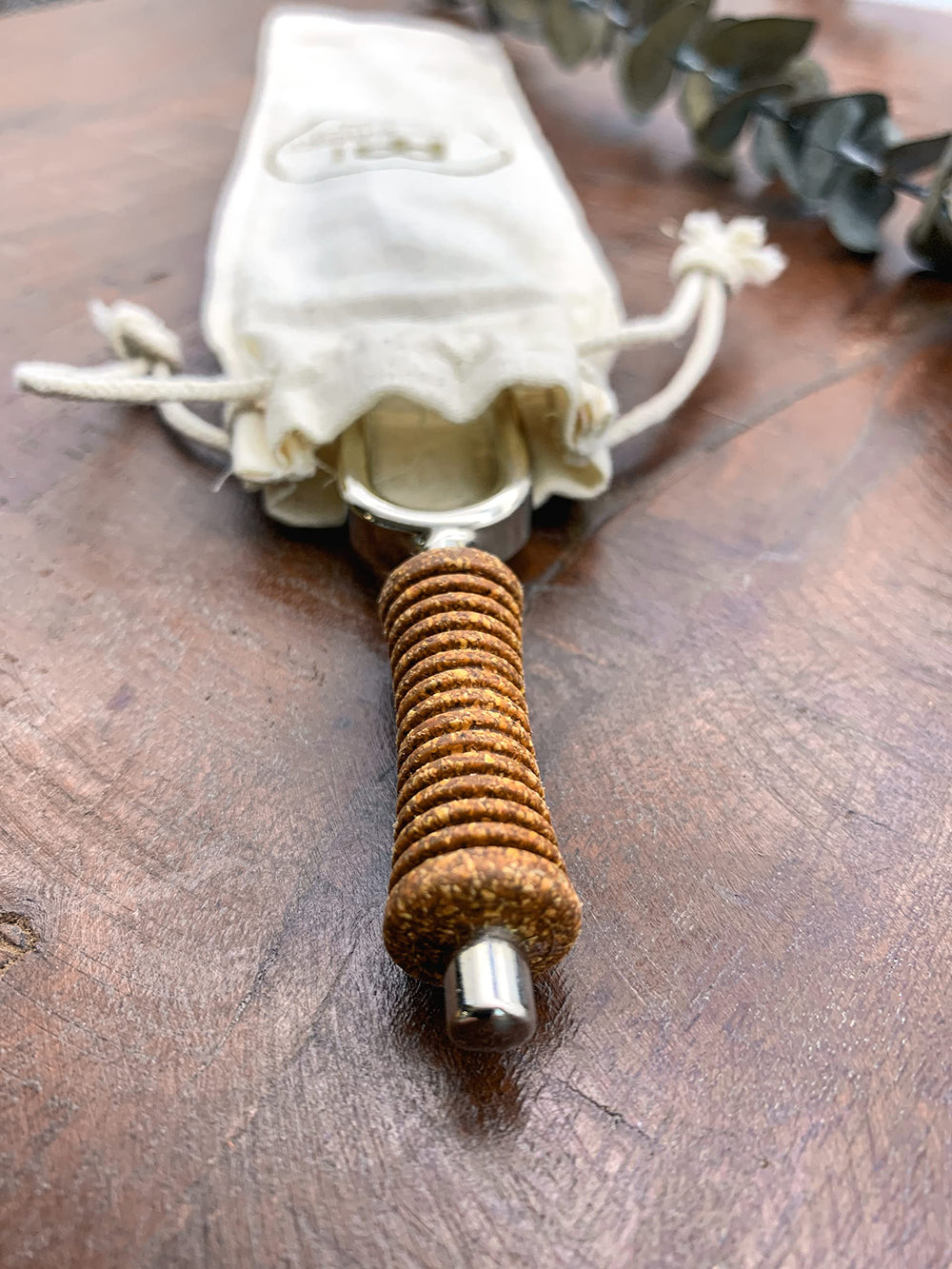 Sonic Energy Earth tuning fork on a surface demonstrates audible pitch in easy setups