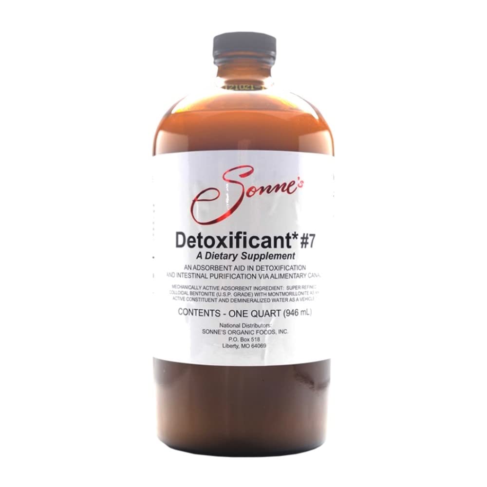 Nitrogen-sealed Sonne's Detoxificant #7 bottle signals freshness.