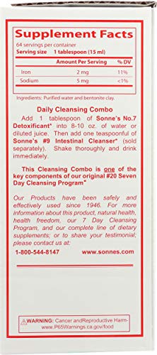 Sonne's No. 7 Detox liquid glass shows texture and clarity.