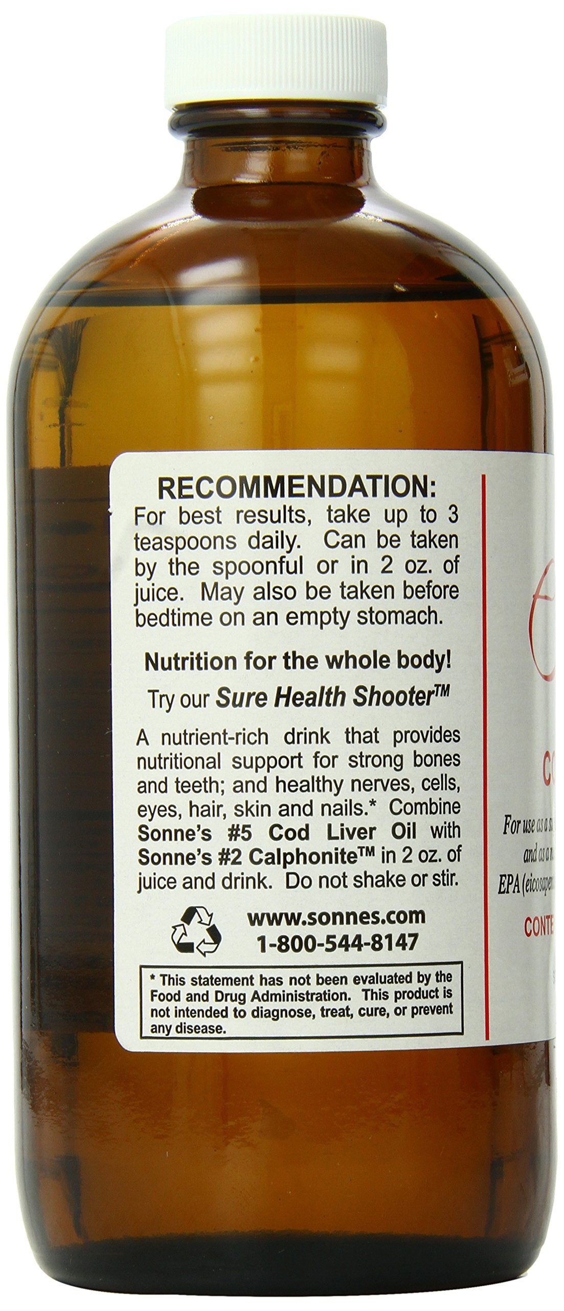 Pouring Sonne's Old Fashioned Cod Liver Oil No. 5 into a spoon for easy daily use