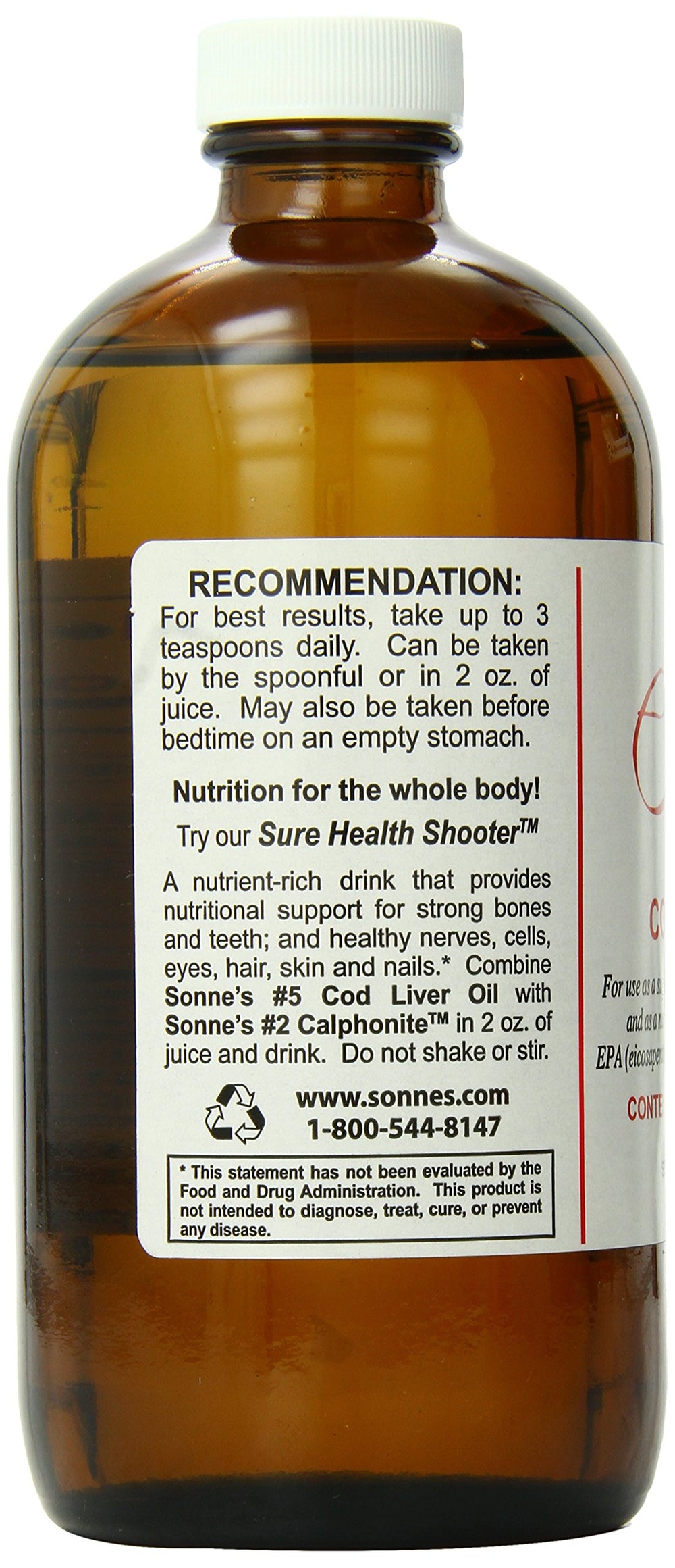 Pouring Sonne's Old Fashioned Cod Liver Oil No. 5 into a spoon for easy daily use