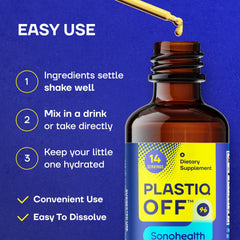 SonoHealth Plastiq Off label highlighting vitamin B-12 for daily wellness.