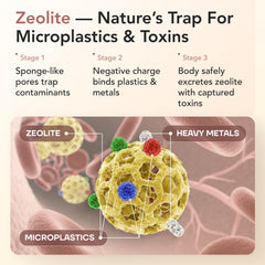SonoHealth Plastiq Off Zeolite drops ready for flexible daily dosing.