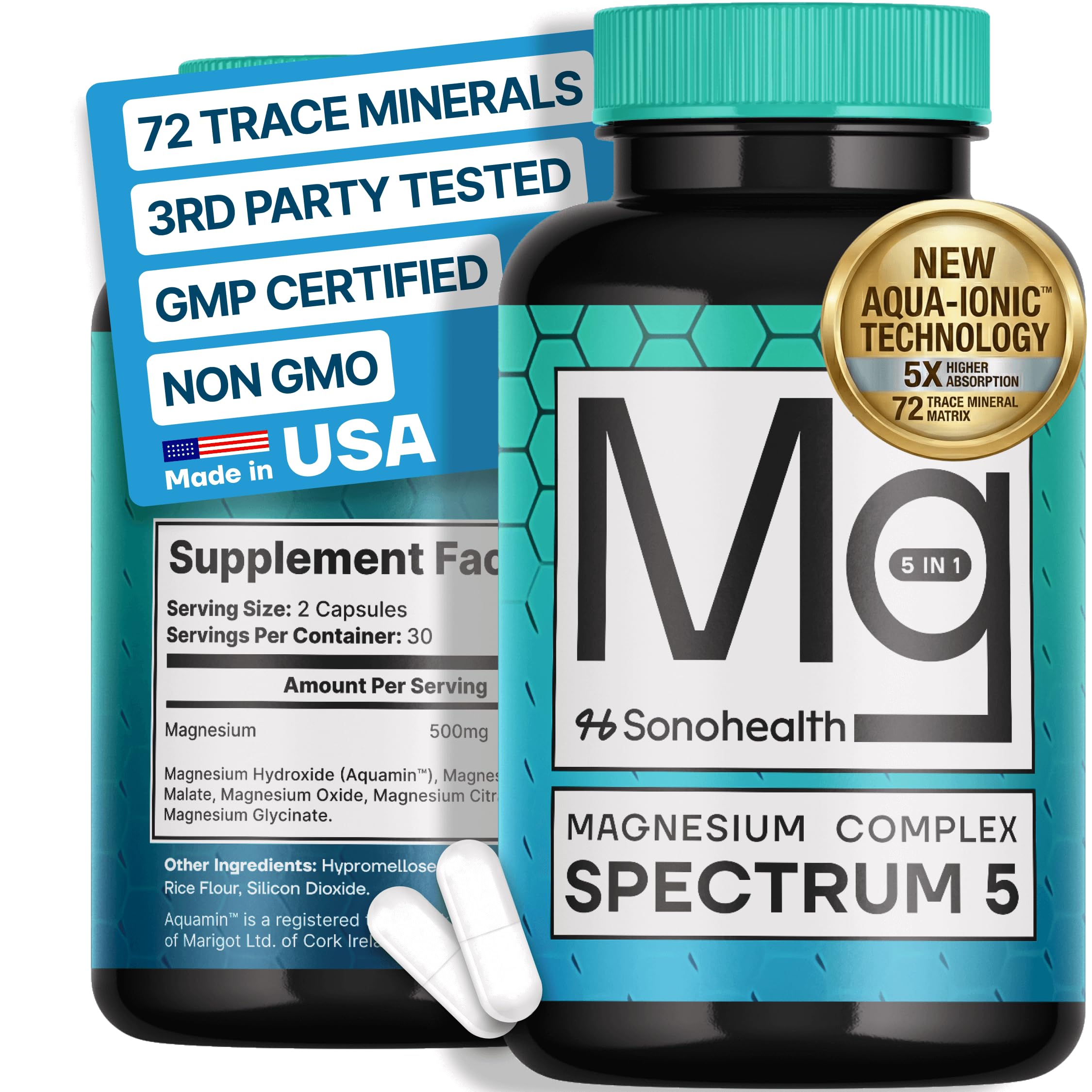 SonoHealth Spectrum5 Aqua Ionic absorption enhances mineral uptake for daily wellness.