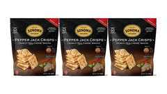 Sonoma Creamery Pepper Jack Cheese Crisps pack for on-the-go snacking.