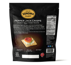Close-up of Pepper Jack crisps showing golden crunchy texture.