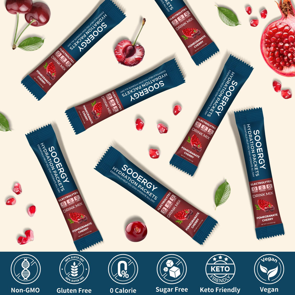 Sooergy single-serve sachet on the go for hydration