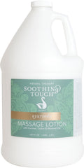 Soothing Touch Ayurveda Massage Lotion bottle provides balanced glide for Swedish and deep-tissue massage