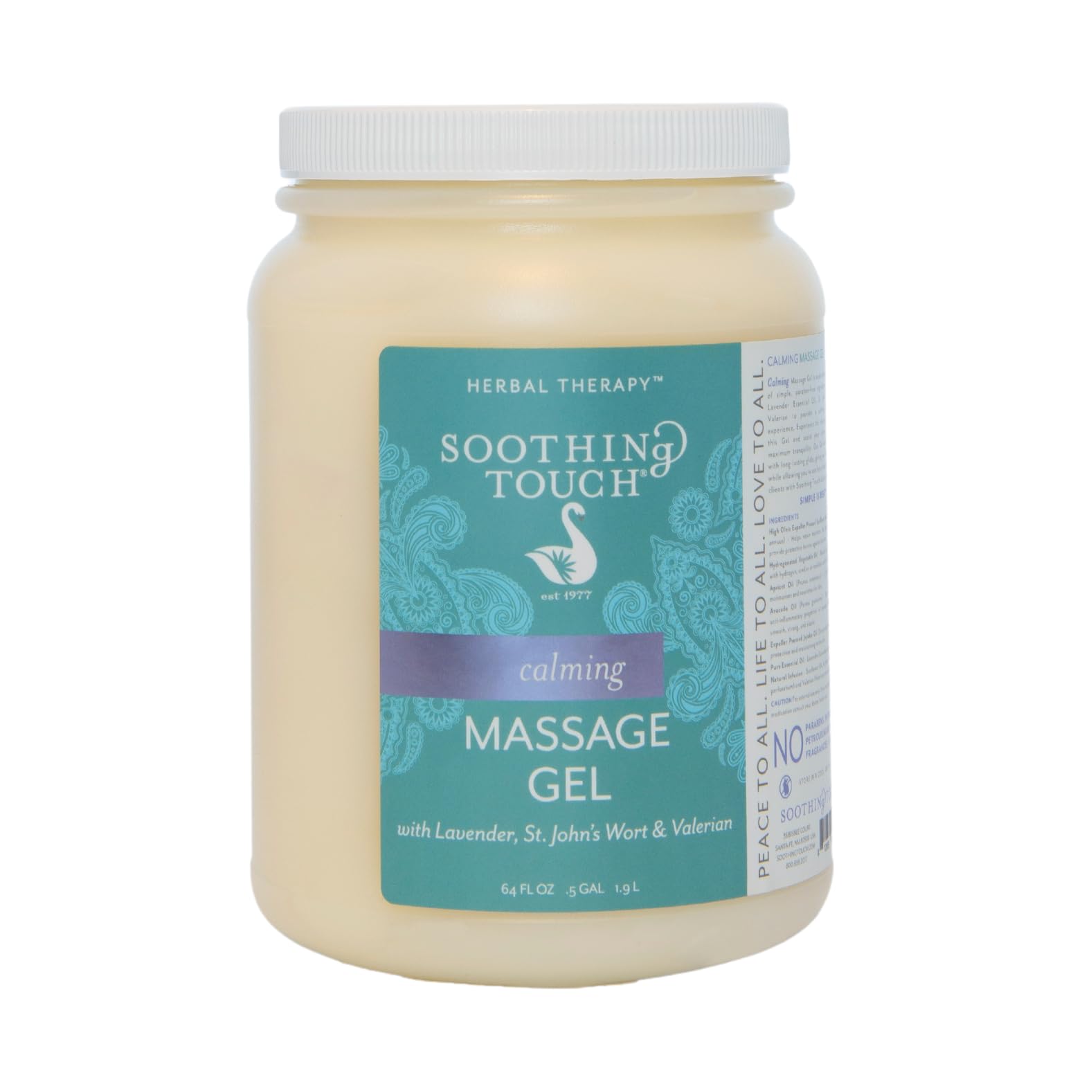 Soothing Touch Calming Massage Gel Lavender 64 oz bottle with long-lasting glide for relaxing massages