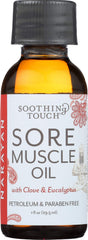 Soothing Touch Narayan Oil bottle 1oz ready for massage and post-workout relief.