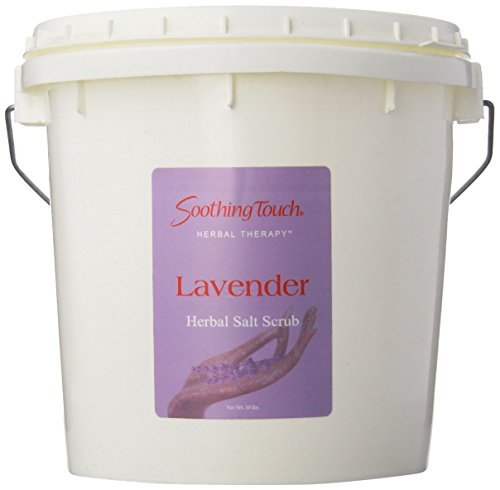 Soothing Touch Lavender Salt Scrub tub helps exfoliate and nourish skin