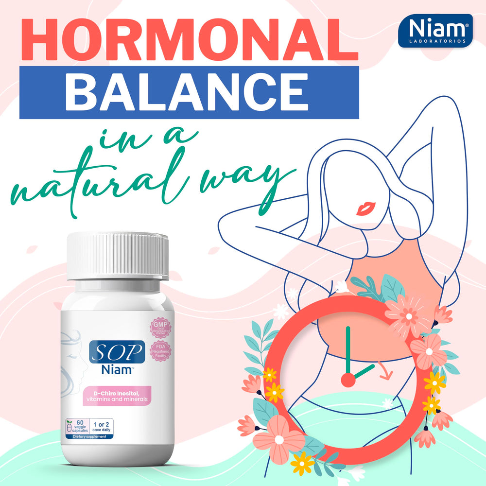 SOP NIAM ingredient list label highlighting natural vitamins for overall wellness.