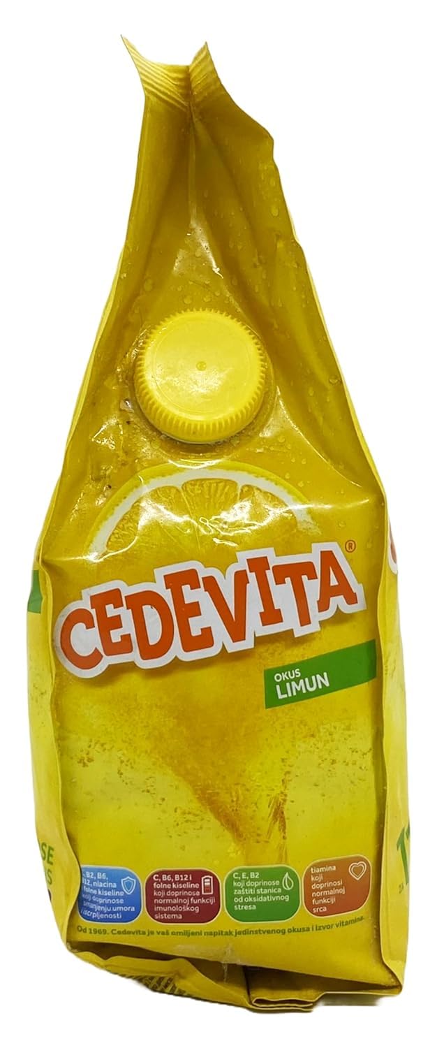 Sorina Cedevita Lemon/Orange ready-to-drink poured into glass