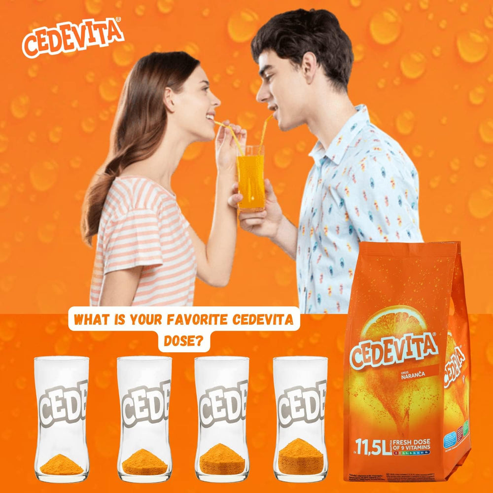 Sorina Cedevita Lemon/Orange nutrition label highlighting 9 vitamins