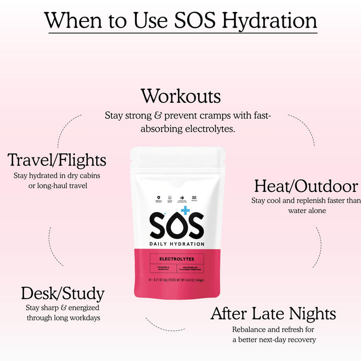 Close up of the 24 stick box emphasizing portable hydration