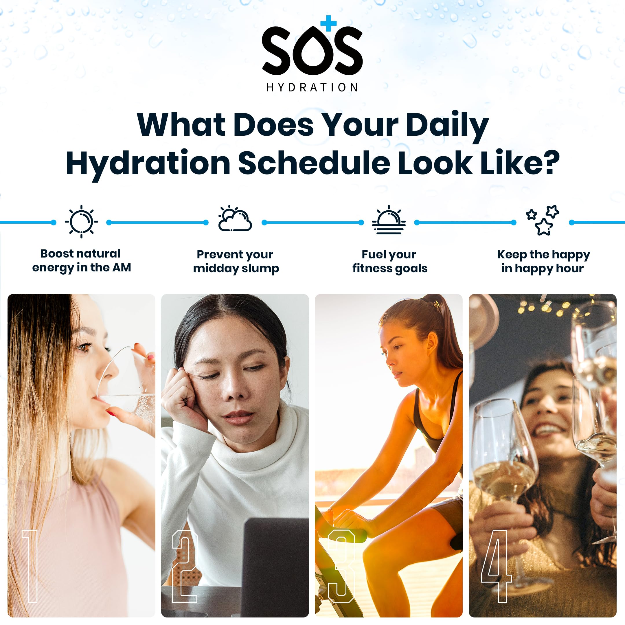 SOS Hydration powder poured into a shaker ready for workouts.