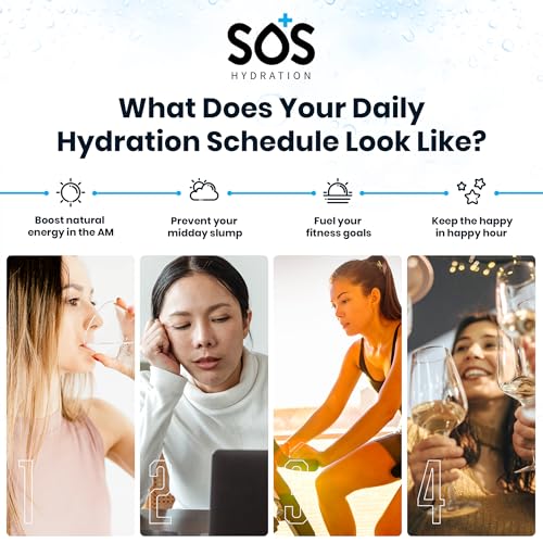 Pouring SOS Hydration watermelon powder into a glass for quick refreshment