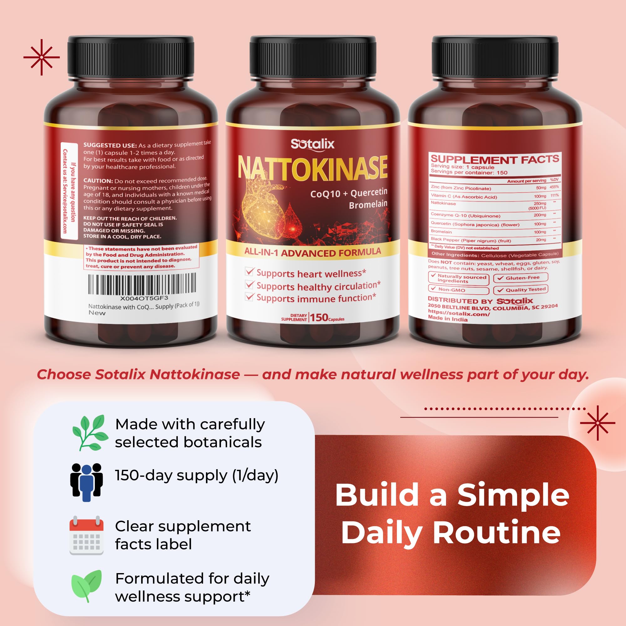 Sotalix Supplement bottle-label on shelf signaling GMP-certified quality