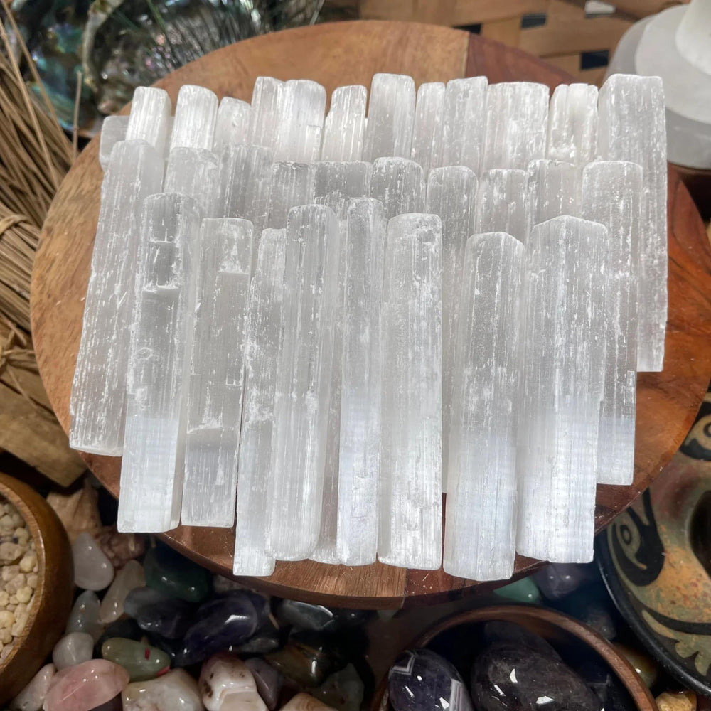 Soul Sticks selenite wand supports aura refresh between interactions.