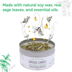 Soul Sticks smudge candle glow during burn supports energy clearing