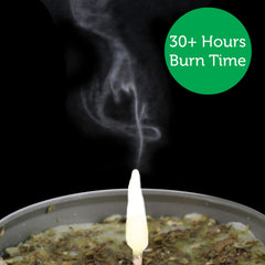 Soul Sticks smudge candle closeup highlights organic sage and herbs