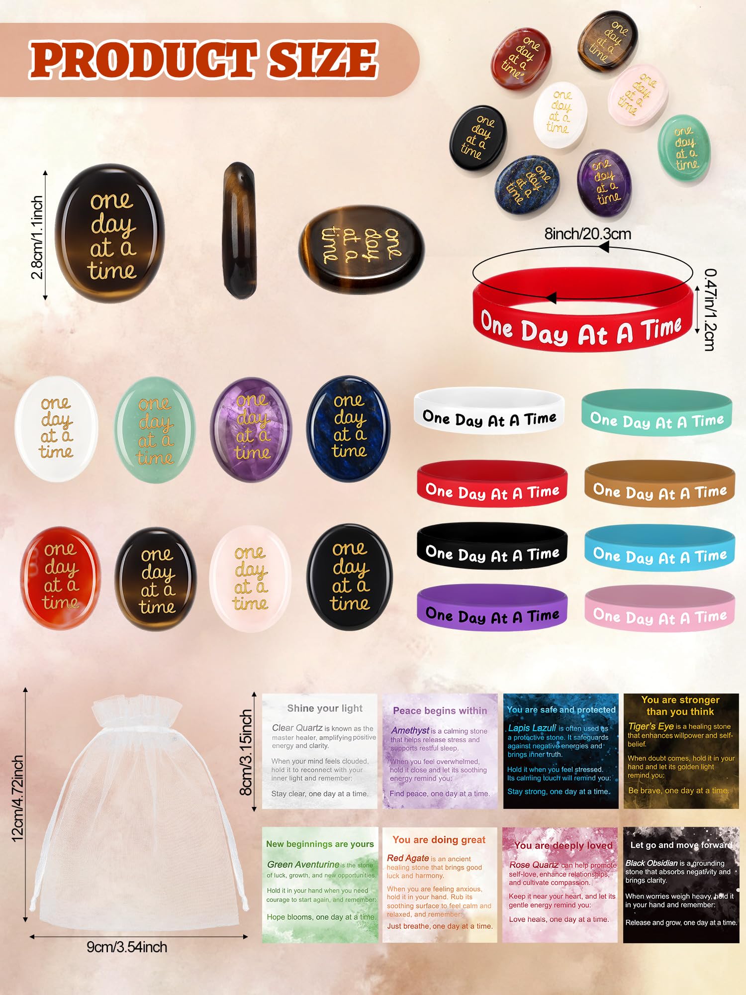 Soulchen One Day at a Time worry stone lapis lazuli supports clarity.