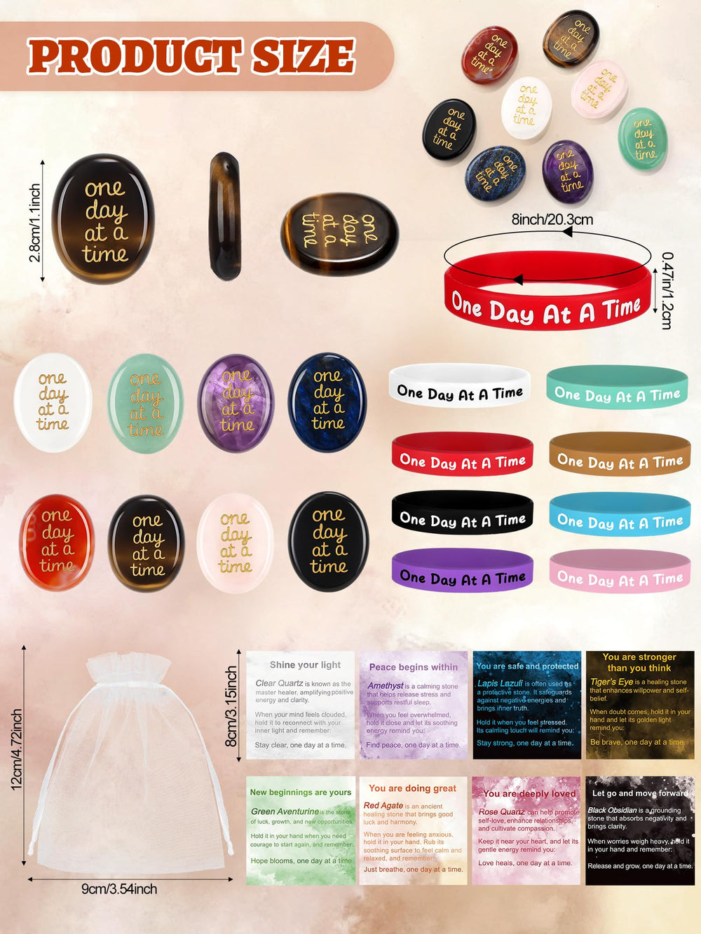 Soulchen One Day at a Time worry stone lapis lazuli supports clarity.