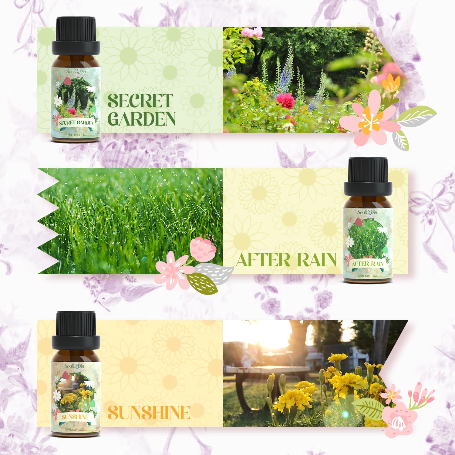 SoulOrigin Backyard Lavender diffuser oil for relaxing, soothing mood
