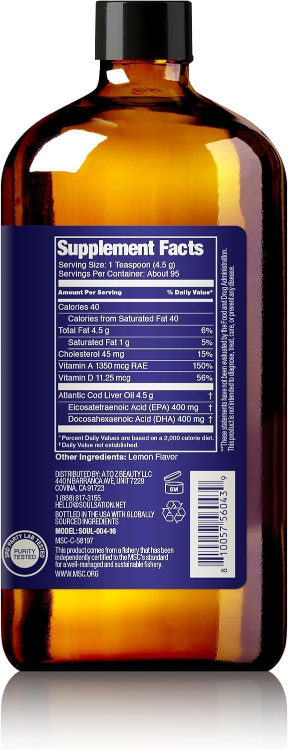 SOULSATION bottle emphasizes healthy bones and teeth as part of routine.