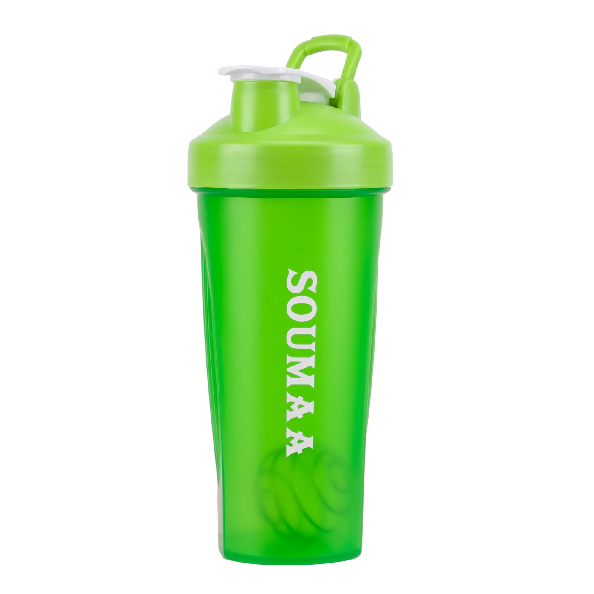 SOUMAA 20 oz shaker bottle with leak-proof cap for gym and travel.