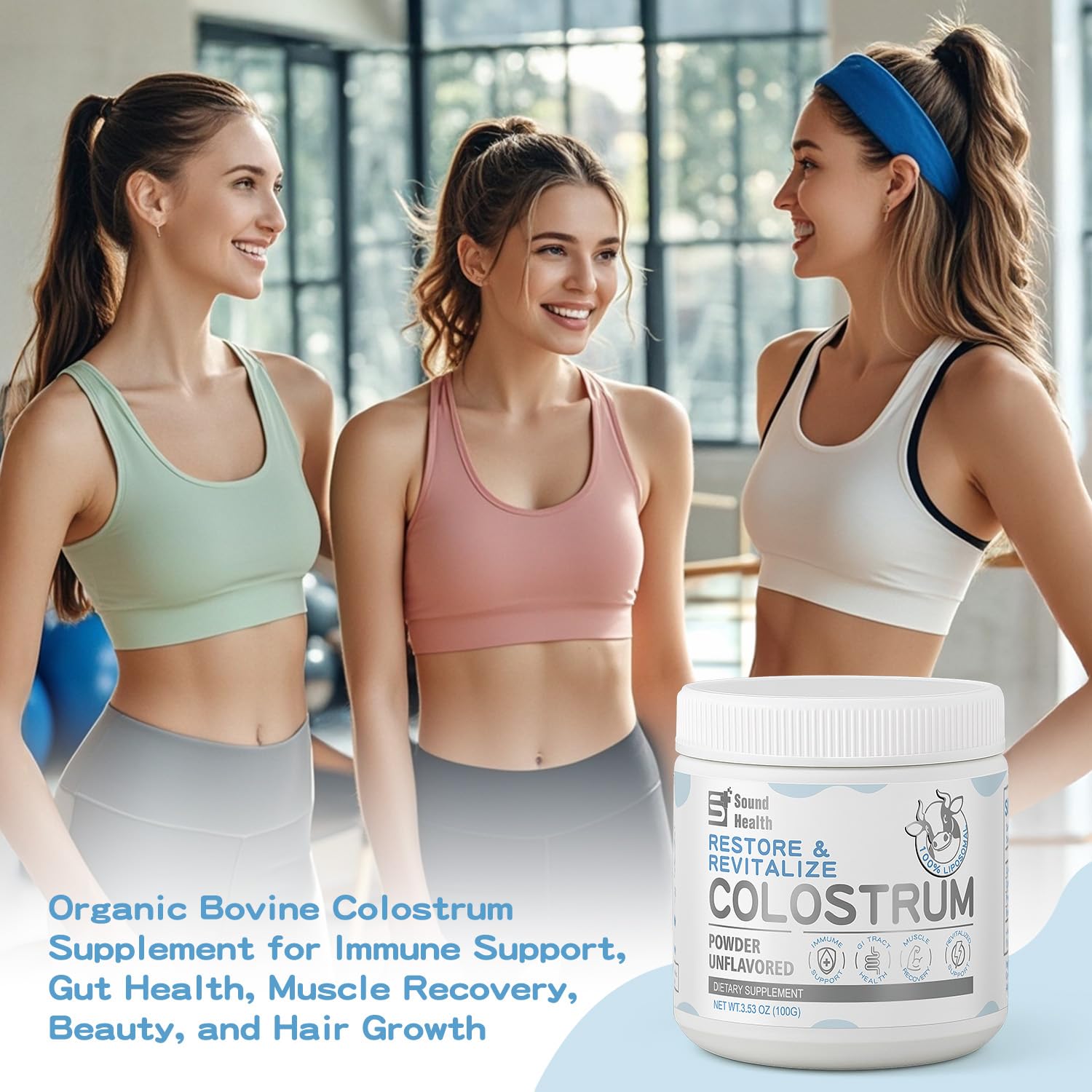 Sound Health Colostrum powder grass-fed sourcing suggests high-quality ingredients