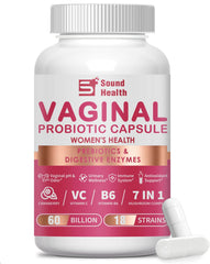 Sound Health Growth vaginal probiotics bottle promoting balanced vaginal health and moisture