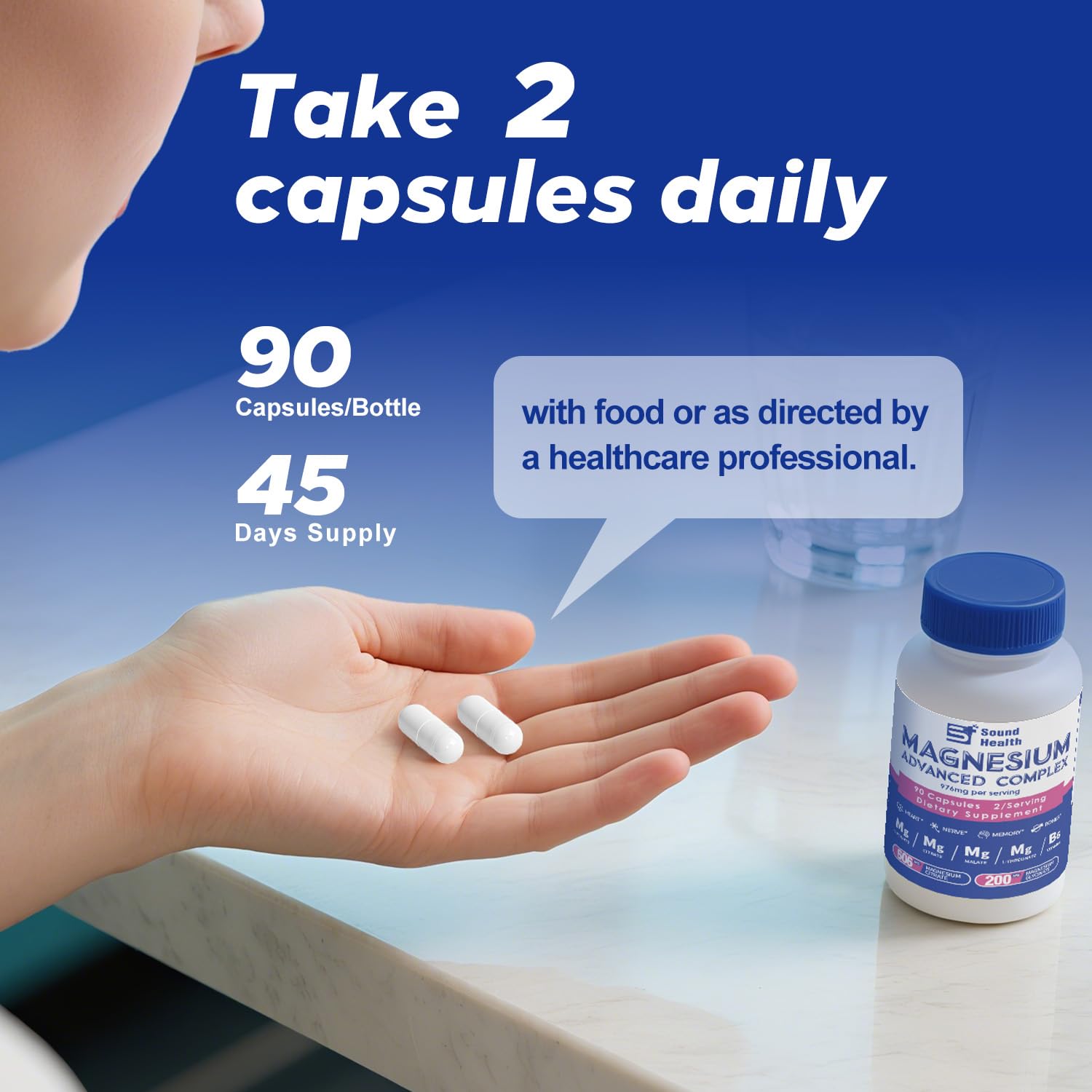 Sound Health Plus 5in1 magnesium vitamins pocket: convenient on-the-go magnesium support.