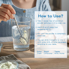 SoundHealth Colostrum powder packaging showing nutrients for immune support potential.