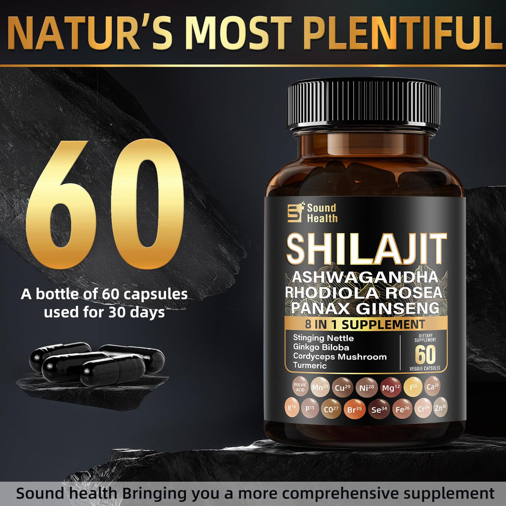 SoundHealth Ginger rhodiola capsule suggests natural energy balance.