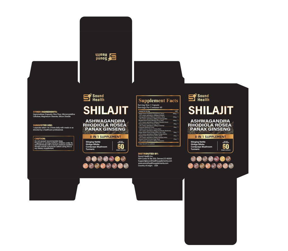 Sealed SoundHealth Shilajit bottle communicates freshness and quality.