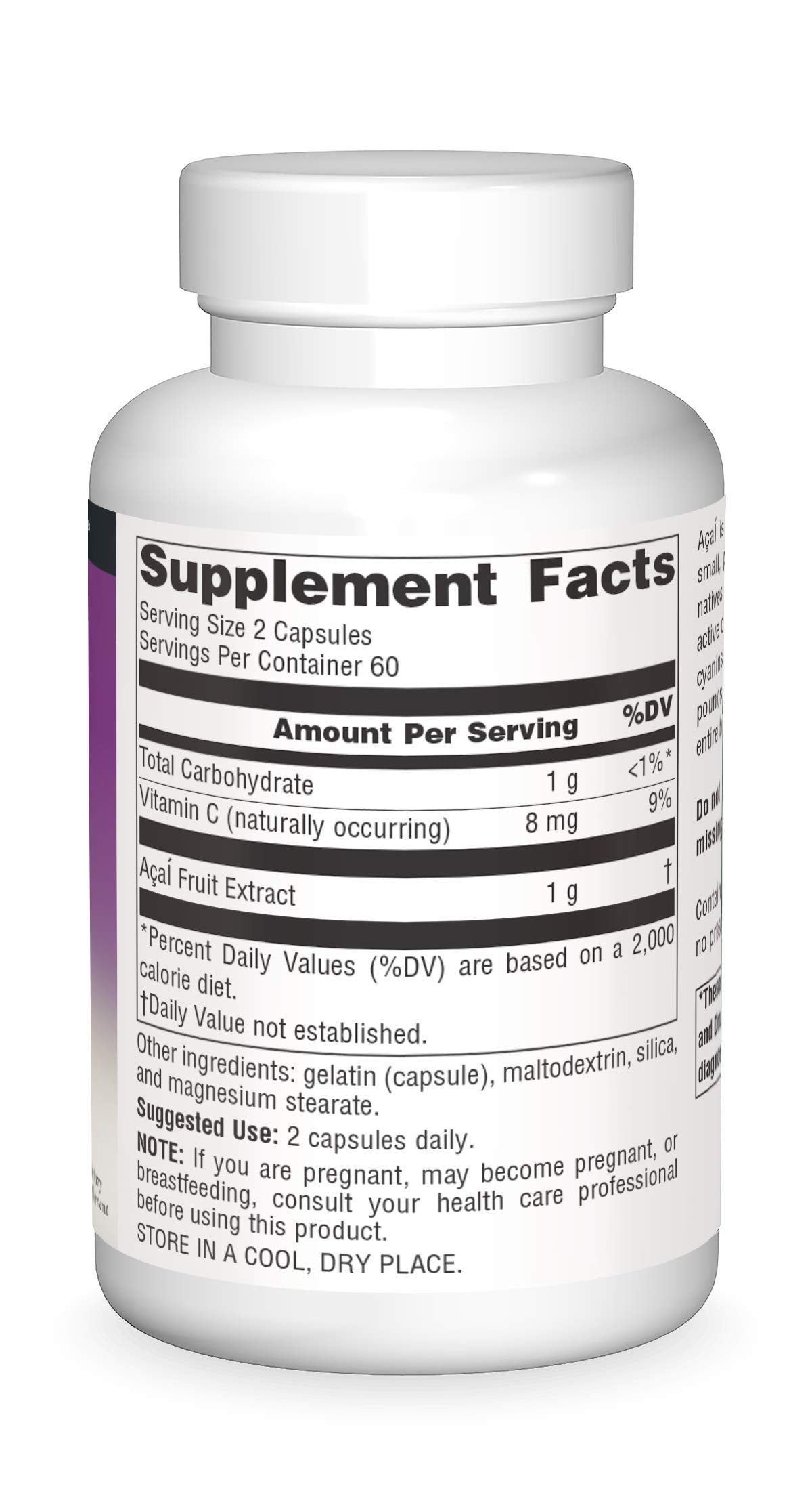 Source Naturals Acai Extract capsules close-up for daily antioxidant support.
