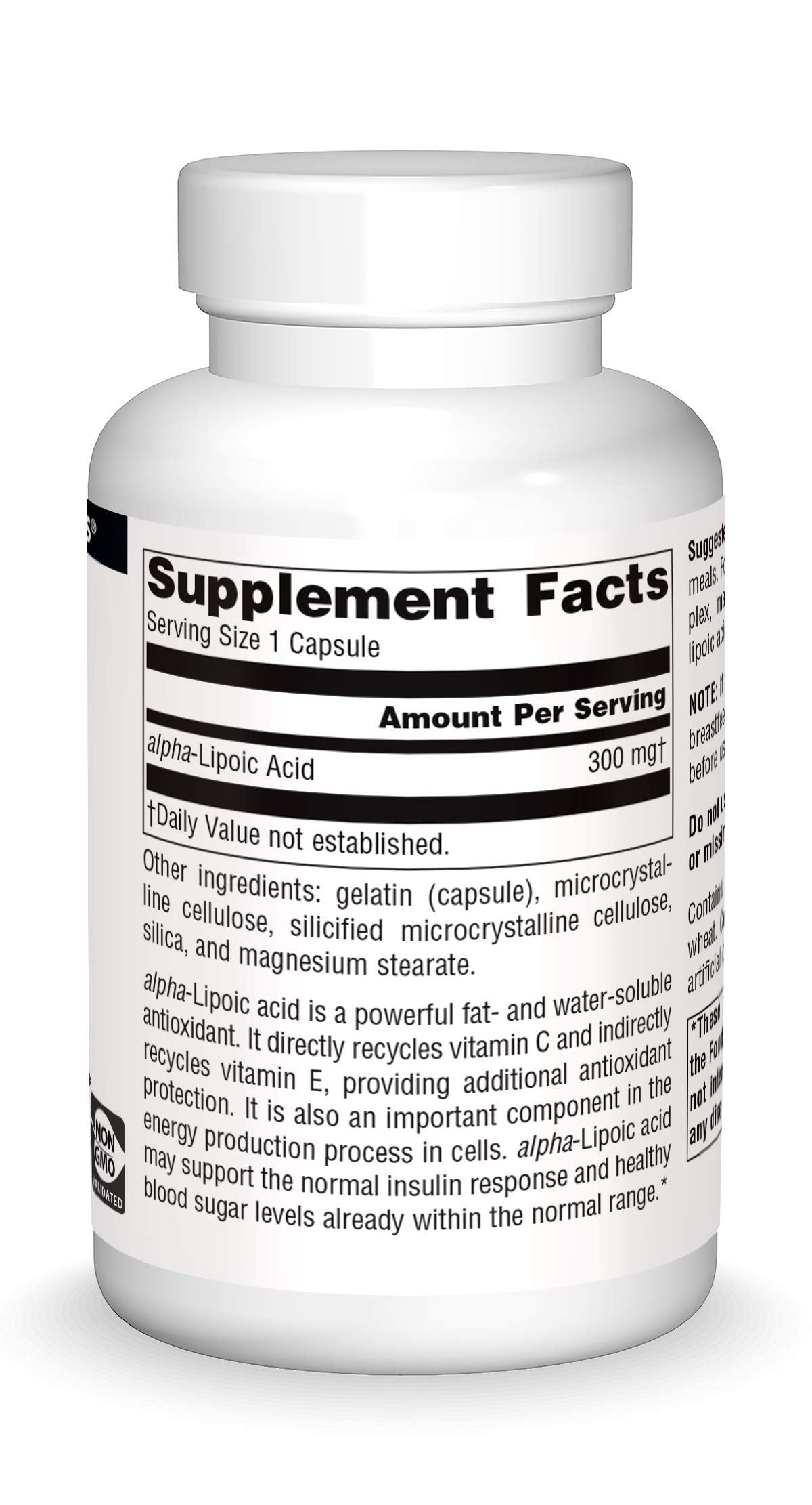 Source Naturals Ácido Alfa Lipoico 300 mg ayuda al soporte hepático y energía