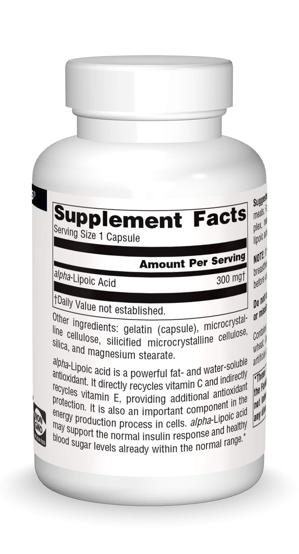 Source Naturals Ácido Alfa Lipoico 300 mg ayuda al soporte hepático y energía