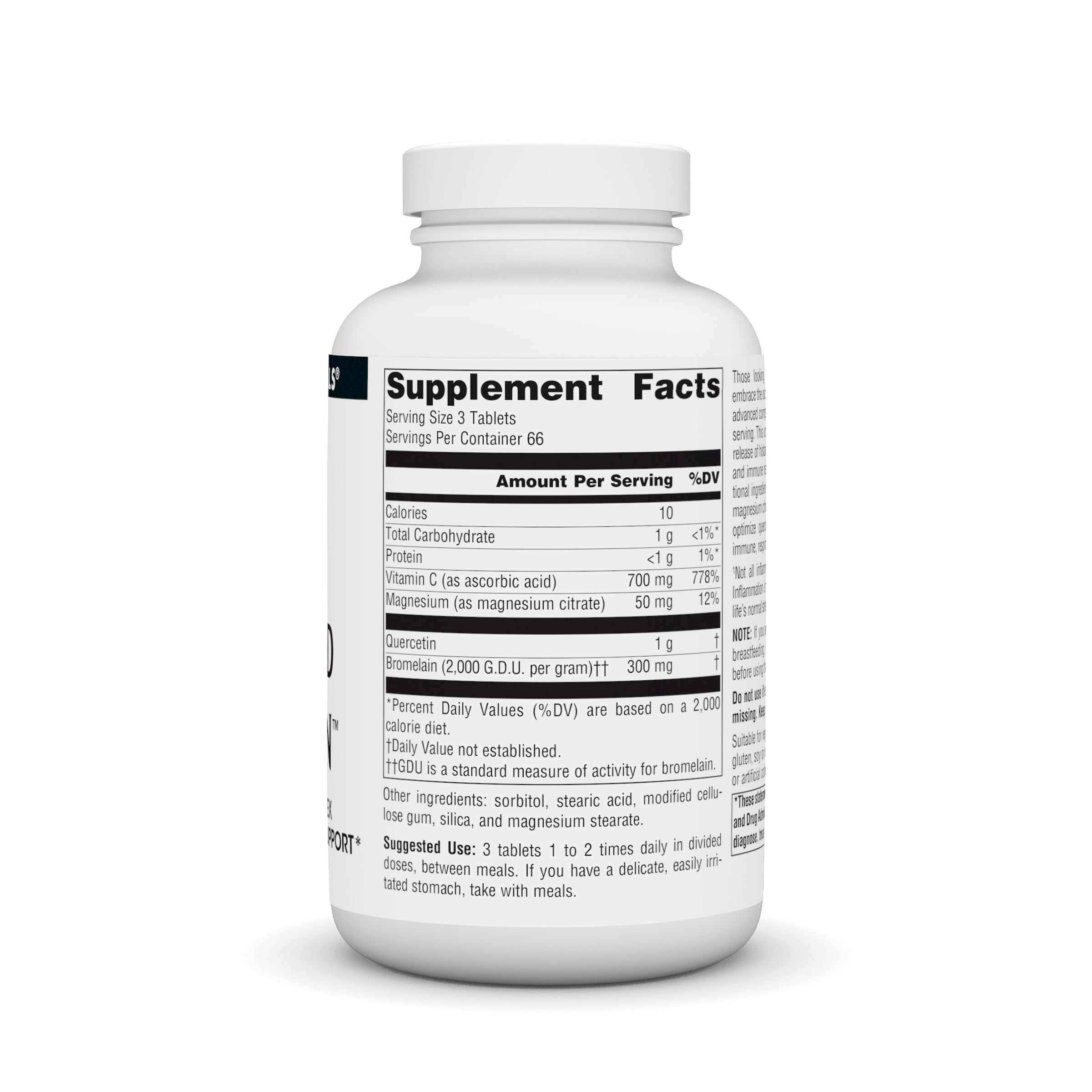 Close-up of Source Naturals Quercetin capsules for easy daily use