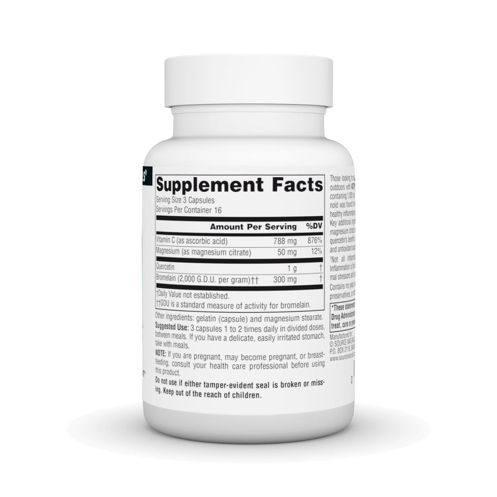 Source Naturals Activated Quercetin capsules ready for daily use and immune support.