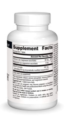 Source Naturals AllerStrength label close-up noting enzymatically modified isoquercitrin for solubility.
