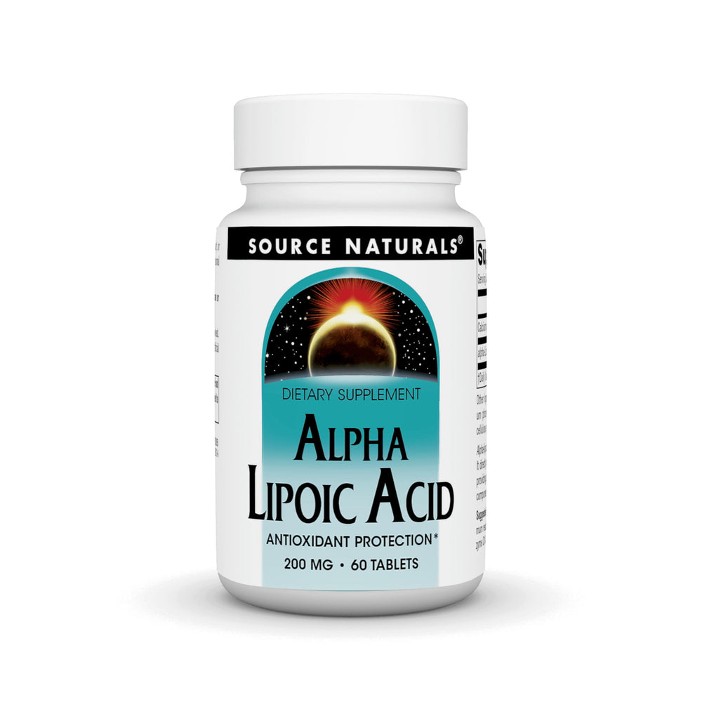 Source Naturals Alpha Lipoic Acid bottle front for daily antioxidant routine
