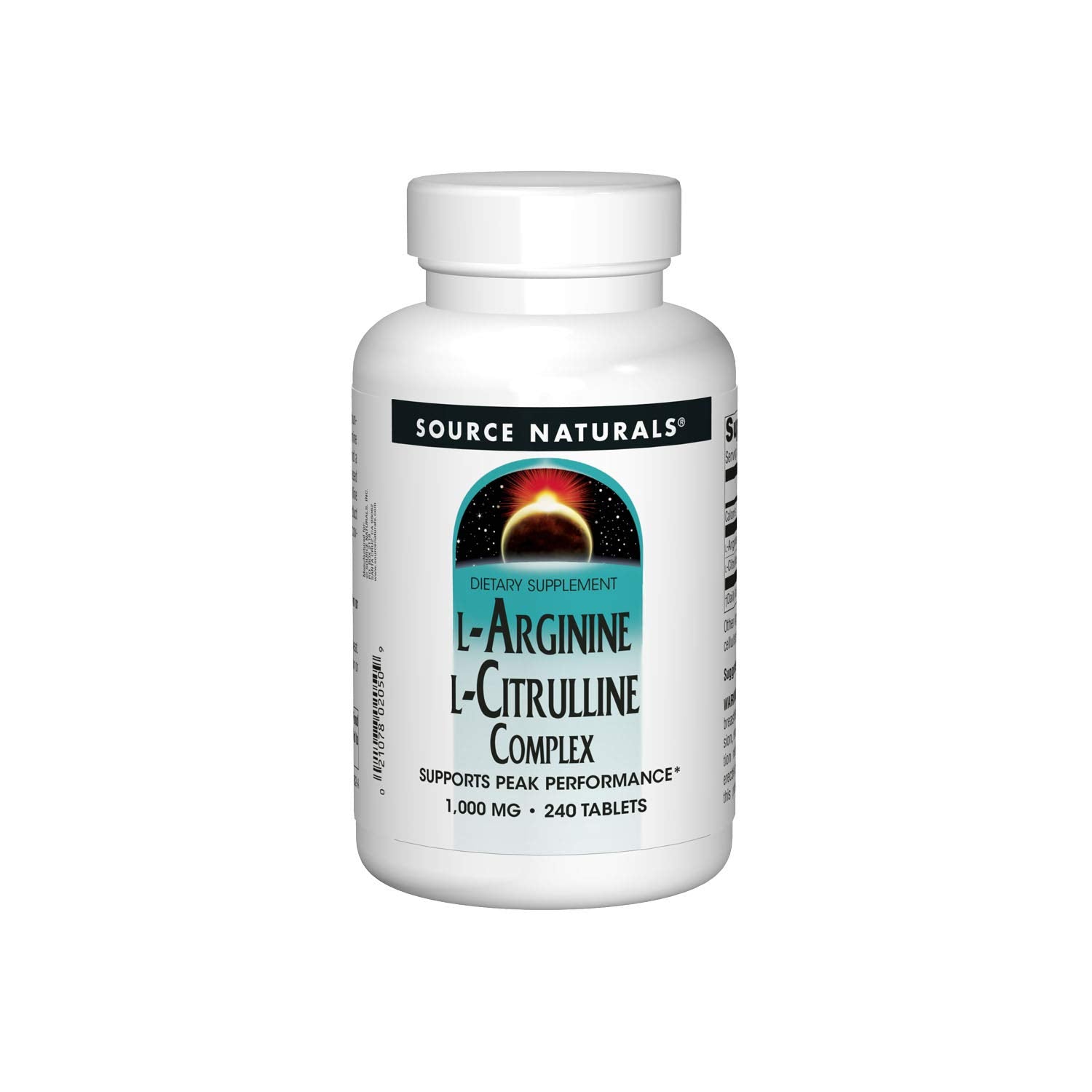 Source Naturals Arginine Citrulline Complex bottle front showing potential circulation support