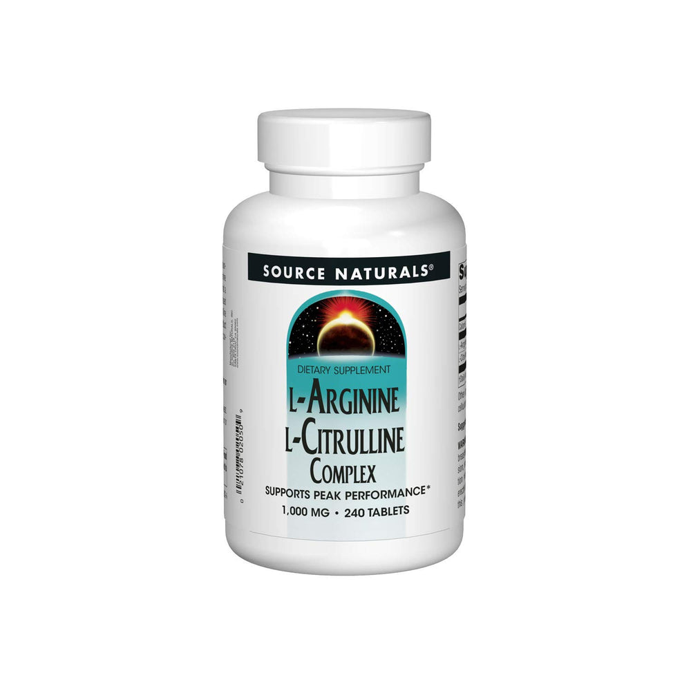 Source Naturals Arginine Citrulline Complex bottle front showing potential circulation support