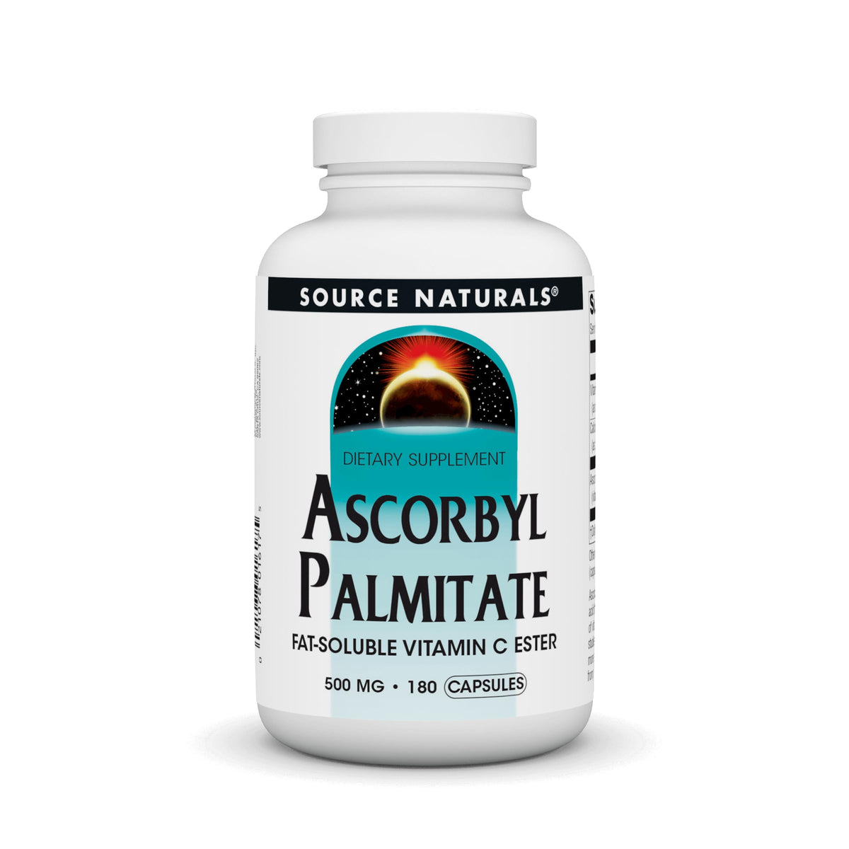 Source Naturals Ascorbyl Palmitate bottle pour for convenient daily antioxidant support