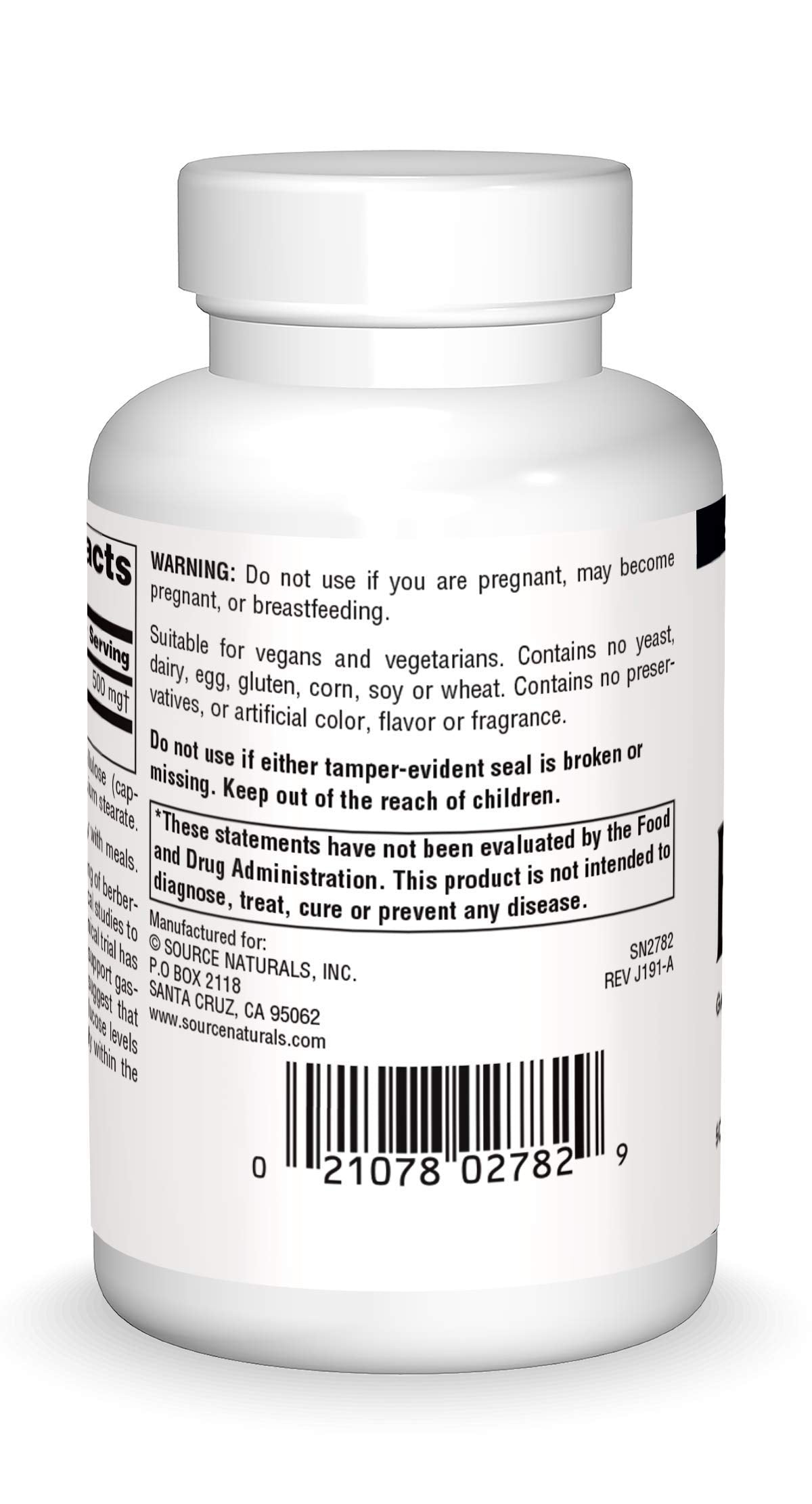 Source Naturals Berberine capsules in pack for daily digestive routine