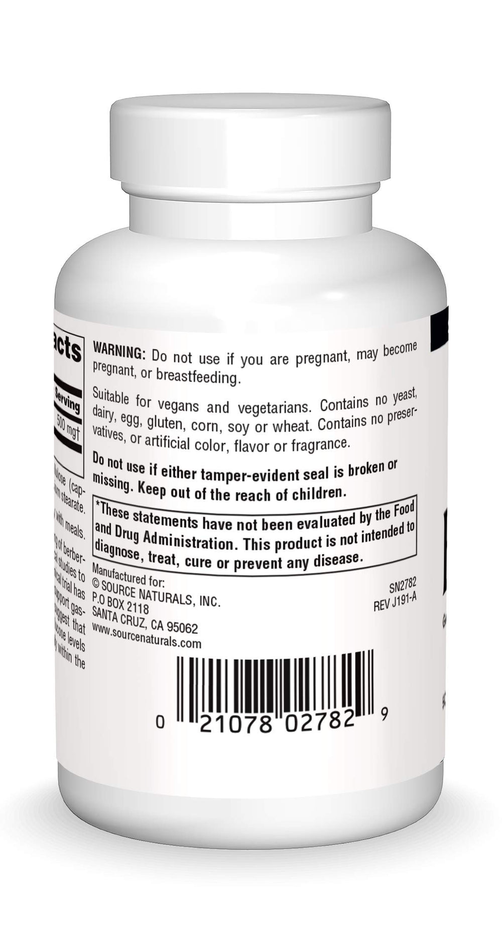 Source Naturals Berberine capsules in pack for daily digestive routine