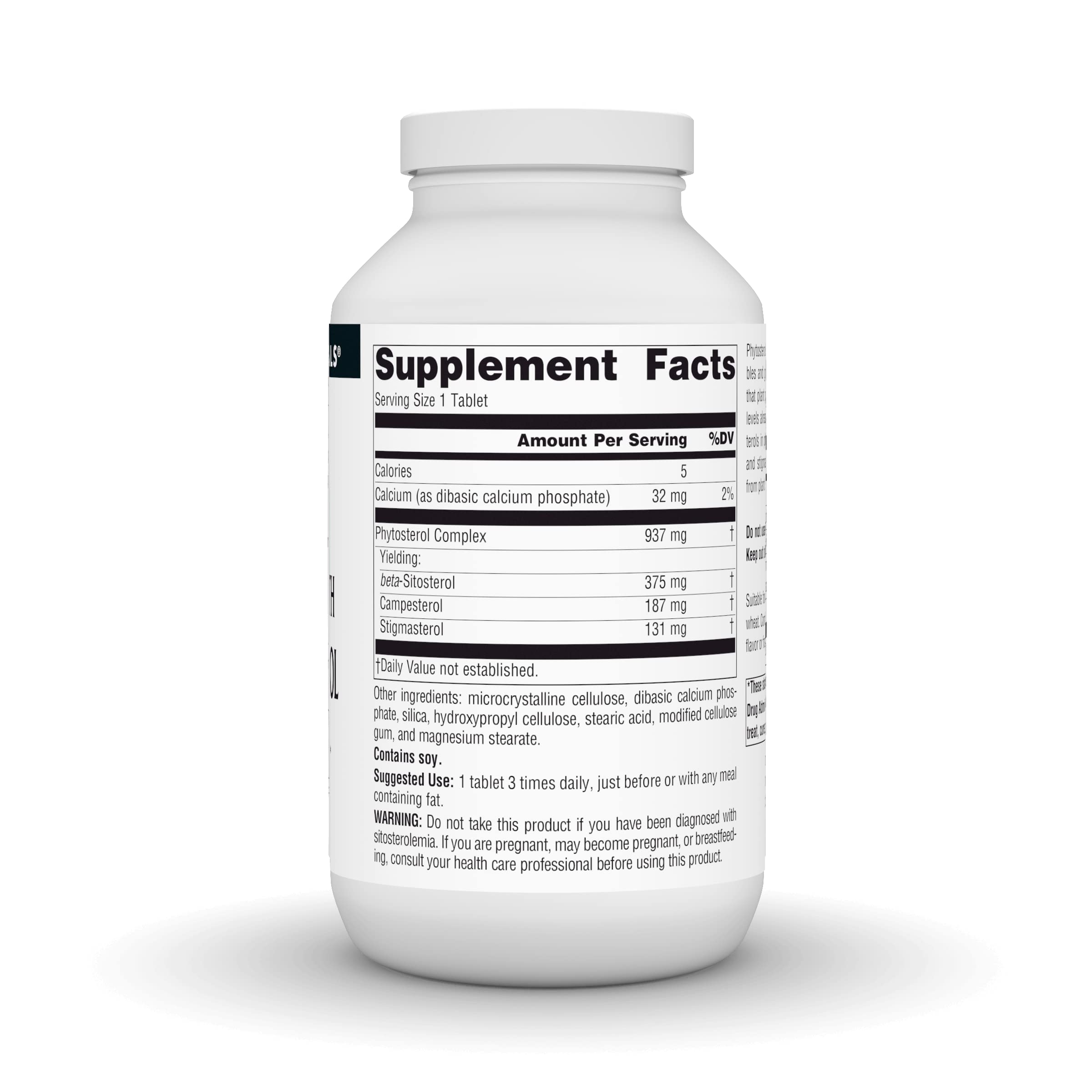 Source Naturals Beta Sitosterol label close-up showing plant-sourced formula.