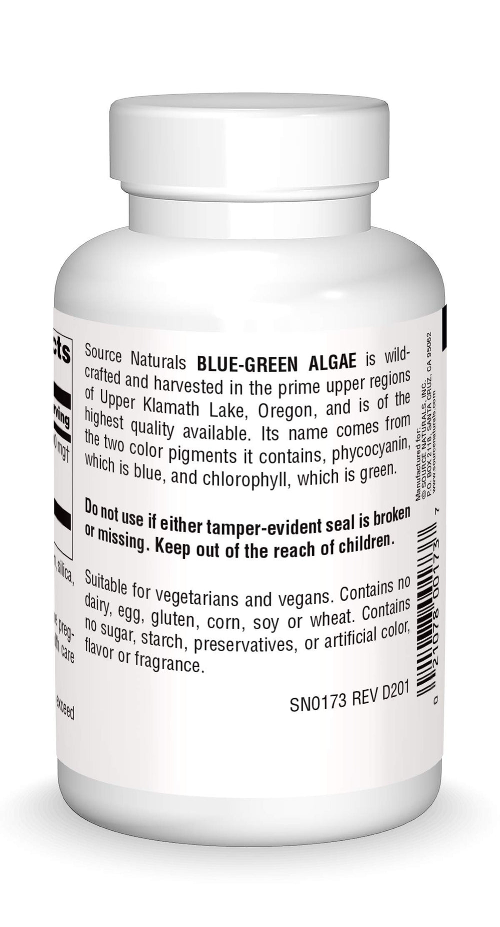 Source Naturals Blue Green Algae tablets on a clean surface for everyday energy.